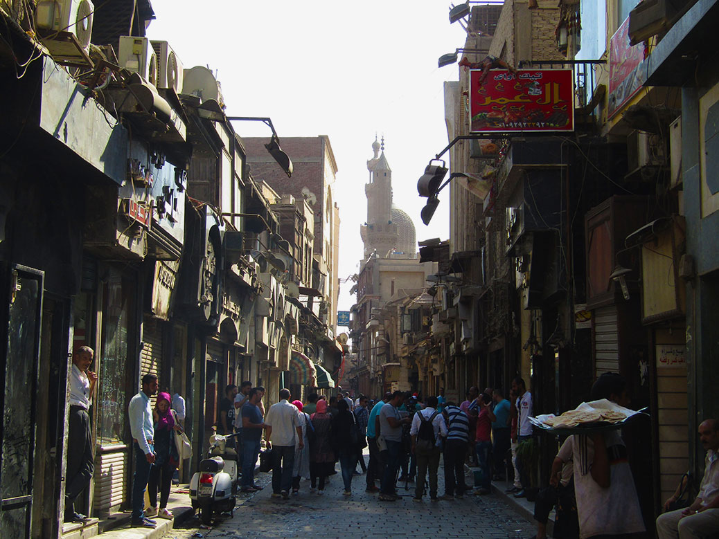 This street featured the gold shops (some were closed) and street food. Do you see the flatbread vendor?