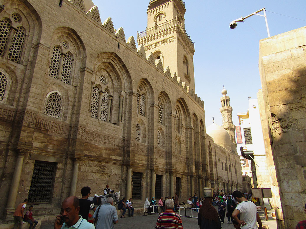 The other side of the mosque. Can you see the policeman on horseback patrol? Or the woman balancing a bucket on her head?