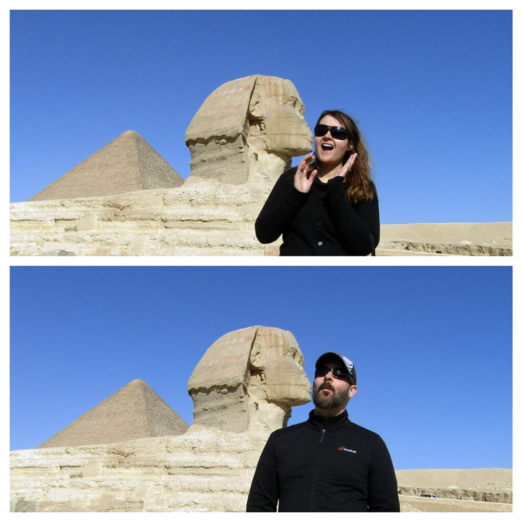 By all accounts, the Great Sphinx is a great kisser!