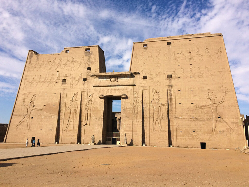 The first pylon of the Temple of Edfu.