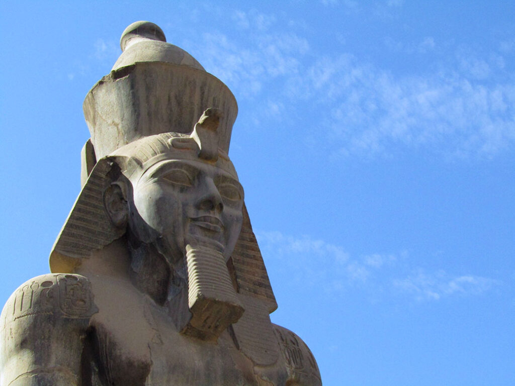 Statue of Ramses II in Luxor Temple.