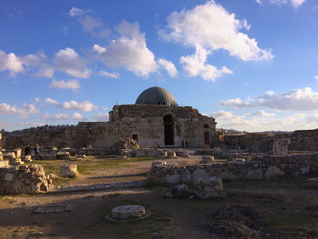 Built around 730 A.D., Umayyad Palace in the Amman Citadel was likely a home and office for the governor of Amman. An earthquake in 749 destroyed much of the palace. The dome was only recently restored.